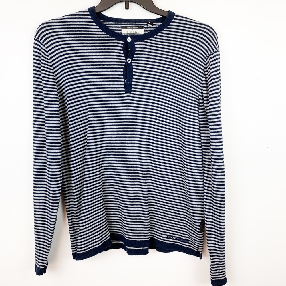 ROBERT GELLER + FIVE FOUR STRIPED SWEATER SIZE MED